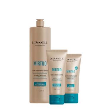 Imagem de Lowell Extrato de Mirtilo Shampoo 1L Condicionador 200ml e Leave-in 18