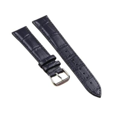 Imagem de Pulseira De Relógio De Couro Com Padrão De Crocodilo Unissex, Pulseira