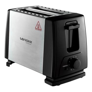 Imagem de Torradeira Elétrica Lenoxx PTR205 Inox Preta - 600W 127V