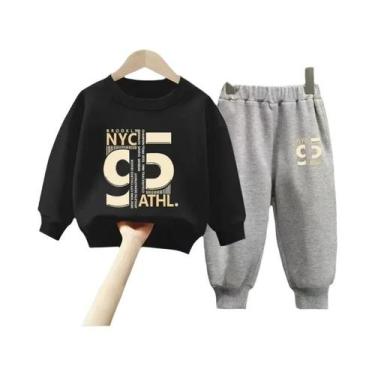 Imagem de Conjunto De Agasalho Infantil De Outono Para Meninos E Meninas, Calça 