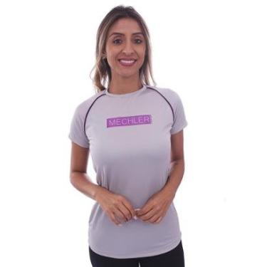Imagem de Camiseta Feminina Raglan Proteção UV 50 Academia Verão Adulto Esporte Mechler-Feminino