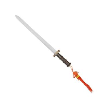 Imagem de Espada Decorativa Lâmina Fixa em Aço Inox Sem Fio com Bainha 36 cm - I