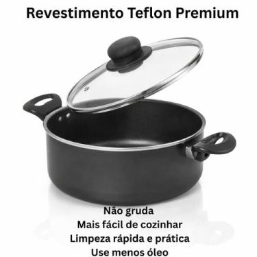 Imagem de Caçarola Premium Antiaderente Nº 30 Com Tampa Vidro Grafite - Alumbell
