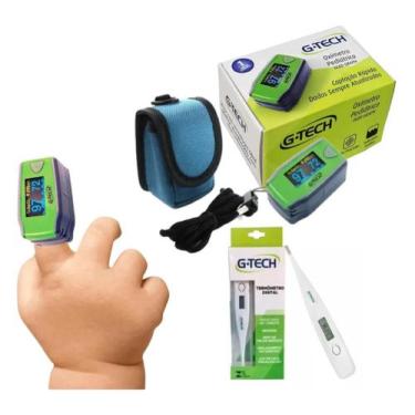 Imagem de Oxímetro Pediátrico + Termômetro Digital - G-Tech