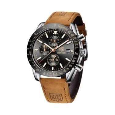 Imagem de Relógio De Quartzo Masculino Clássico À Prova D'água SAPPHERO Com Puls