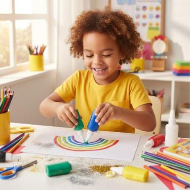 Imagem de Cola Glitter Colorida com Brilho PVOH para Artesanato 25g - Arts