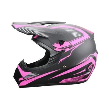 Imagem de Capacete Completo Para Crianças E Jovens Com Óculos De Motocross E Luv