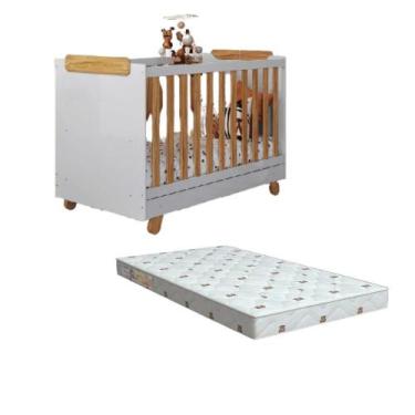 Imagem de Kit Berço Pingo Branco com Amêndoa com Colchão Orthoflex Infantil 10 -