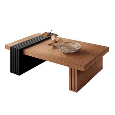 Imagem de Mesa De Centro Luna Nature Preto - Hb Móveis