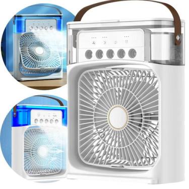 Imagem de Mini climatizador ar frio ventilador umidificador ar condicionado port