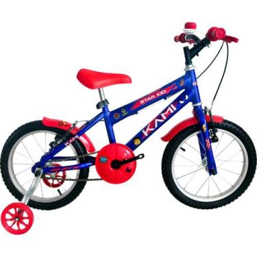 Imagem de Bicicleta Aro 16 Kami Star Kid Super Azul Hunter Vermelho