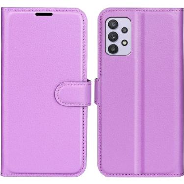Imagem de Capa Capinha Danet Para Galaxy A53 Case Carteira Flip Couro, Lilás