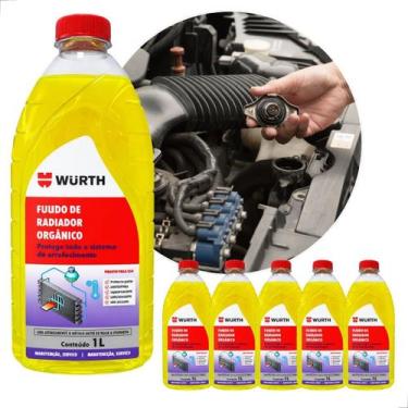 Imagem de Kit 6 Fluidos aditivo Para Radiador C/ Monoetilienoglicol - Wurth, Ama
