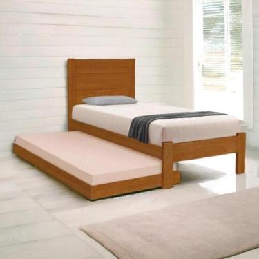 Imagem de Cama Solteiro Lara Castanho Com Auxiliar Atraente - ATRAENTE MÓVEIS