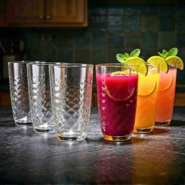 Imagem de Kit Copos de Água 6pçs Long Drink Bormioli Rocco Glit 395ml Vidro Ital
