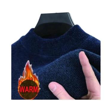 Imagem de Suéter Masculino De Cashmere 100% Puro De Tamanho Grande, Pullover Com