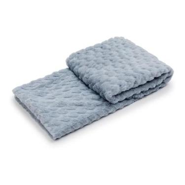 Imagem de Cobertor Manta Soft Charme Coração Bebê Anti Alérgico Loani, Cinza