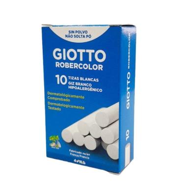 Imagem de Giz Escolar Robercolor Branco com 10 unidades 5387 - Giotto