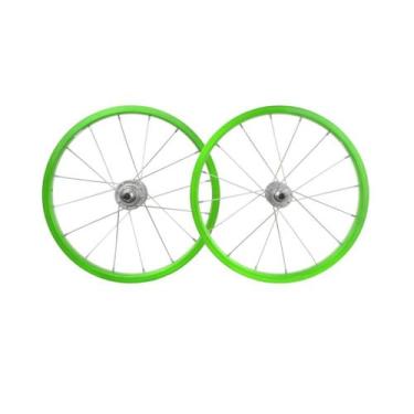 Imagem de Roda 16 aluminio viper montada (par) verde