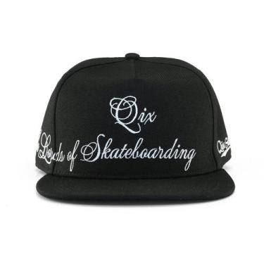 Imagem de Boné QIX Aba Reta The Lords Skateboarding Preto Cor:Preto, Preto