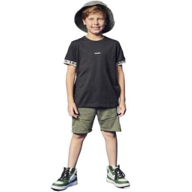 Imagem de Conjunto Infantil Camisa Bermuda Moletom Linho Luc.Boo, 6