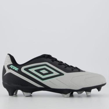Imagem de Chuteira Umbro Attak III Campo Cinza e Preta, 41
