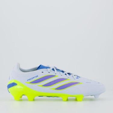 Imagem de Chuteira Adidas Predator League Campo Azul e Amarela, 42