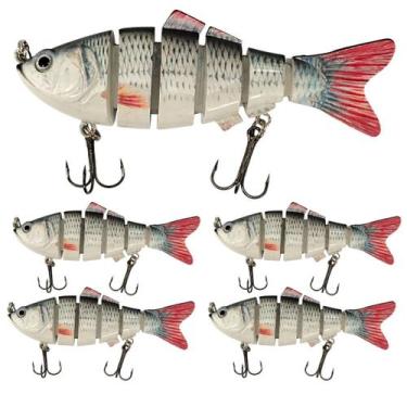 Imagem de Kit 5 Isca Artificial 10cm 18g p/ Pesca de Peixinho Realista - Carmona