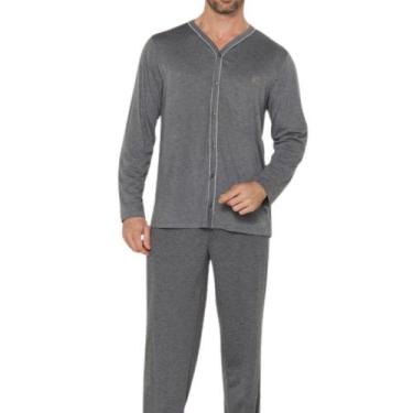 Imagem de Pijama Inverno Americano Masculino Adulto Decote em V - DK HOMEWEAR, M