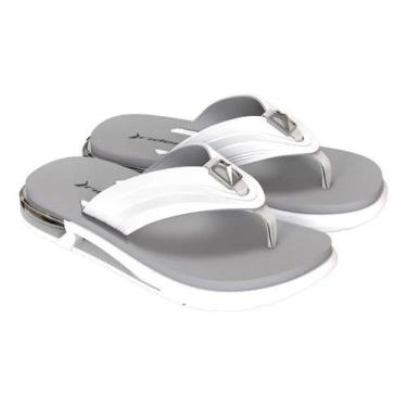 Imagem de Chinelo Masculino Rider Rbold Dedo Gel Macio 12226, Branco cinza, 41 B