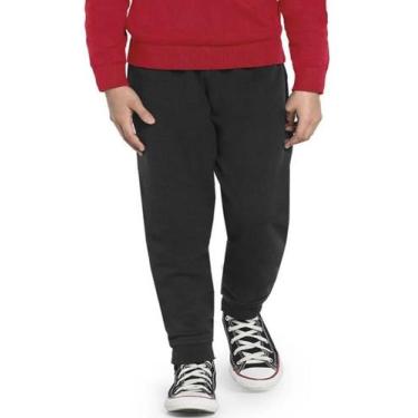 Imagem de Calça Infantil Menino Moletom Flanelado - Rovitex, 04, Menino, Preto