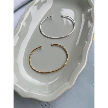 Imagem de Braceletes em semi joia prata 925 e ouro18 KL - dondocas.bijus