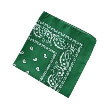 Imagem de Bandana Unissex Estampada Paisley Para Cabelo, Lenço Quadrado Esportiv