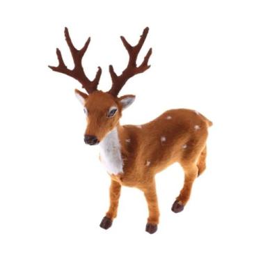 Imagem de Brinquedo De Pelúcia Rena De Natal Fofa 15cm 20cm 25cm Simulação De Al