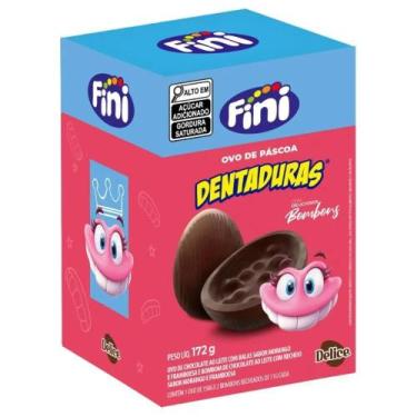 Imagem de Ovo de Páscoa De Chocolate ao Leite e Fini Dentaduras 172g