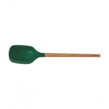 Imagem de Colher Para Servir Tramontina Live Em Silicone Verde Com Cabo De Madei