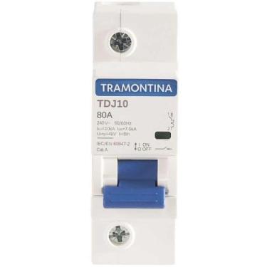 Imagem de Mini Disjuntor Tramontina 80 A 1 Polo Curva C Branco Nbr 60898