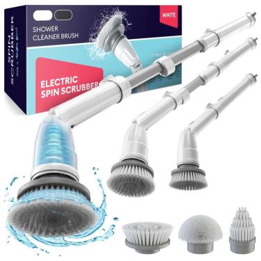 Imagem de Vassoura Elétrica Rotativa 360 sem Fio com Cabo Flexível e 3 Acessórios, 110v, GENIANI, Branco