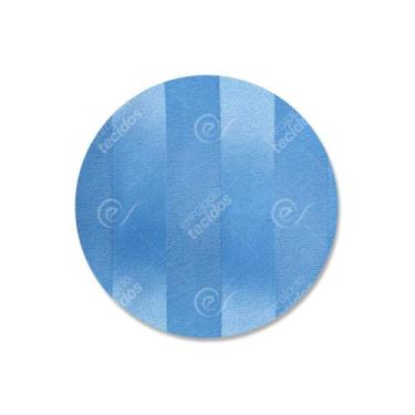 Imagem de Capa para Sousplat em Tecido Jacquard Azul Bebê Celeste Listrado Tradi
