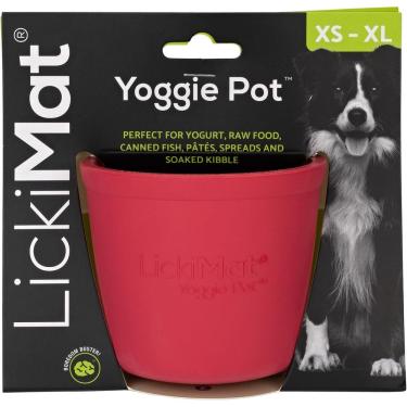 Imagem de LickiMat Yoggie Pot Brinquedo Recheavel e Dispensador de petiscos Para Cães - Rosa