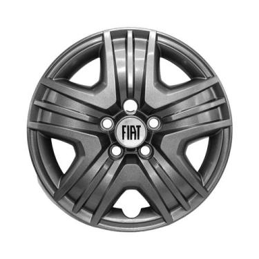 Imagem de Calota Aro 16 Fiat Toro 2022/. Grafite Brilhante C/Emblema - GFM