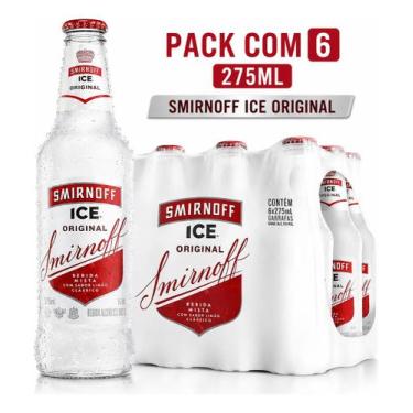 Imagem de Smirnoff Ice Limao 275ml Pack 6 Unidades Vodka Bebida Pronta Refrescan