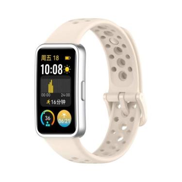Imagem de Pulseira De Silicone Respirável Para Huawei Band 10 9 8 - Acessório De