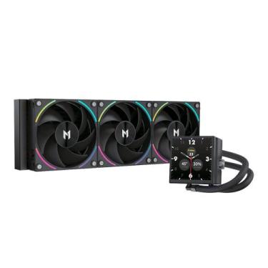 Imagem de Water Cooler MACH1 APEX, ARGB, 360mm, com Tela LCD, AMD e Intel, Preto