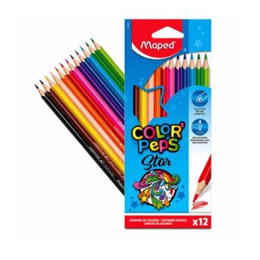 Imagem de Lápis De Cor Colorpeps 12 Cores Apontador Lápis Grafite - Maped