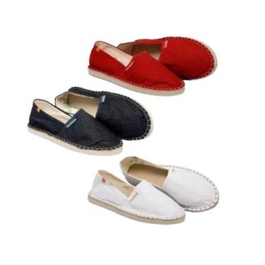 Imagem de Alpargata Havainas Sapatilha Kit 03 unidades, Vermelho, Jeans, Branco,