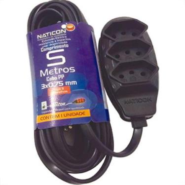 Imagem de Ext Naticon Pp 0,75 05Mt 2P+T10A Preto