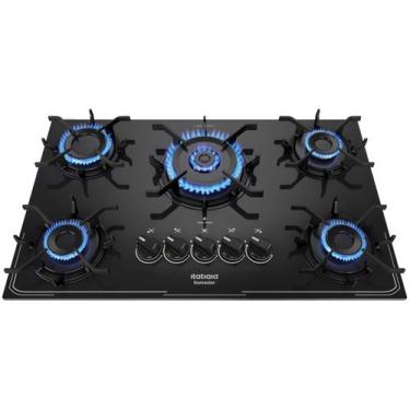 Imagem de Cooktop 5 Bocas a Gás GLP Itatiaia Preto Itamaster Trempe Ferro Fundid