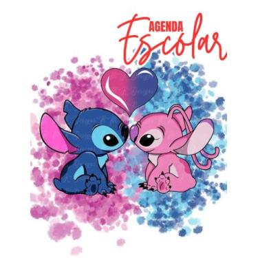 Imagem de Agenda Escolar Infantil 1 Dia Por Folha , 302 Paginas Lilo Stitch Ange