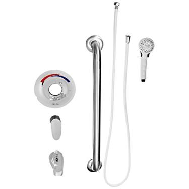 Imagem de Delta Faucet T13H252 Aparamento universal clássico para banheira, chuveiro de mão e barra de apoio, cromado